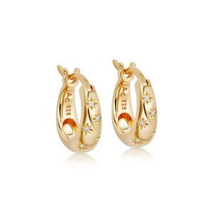Astley Clarke Gold Celestial Mini Tiny Star Huggie Earrings